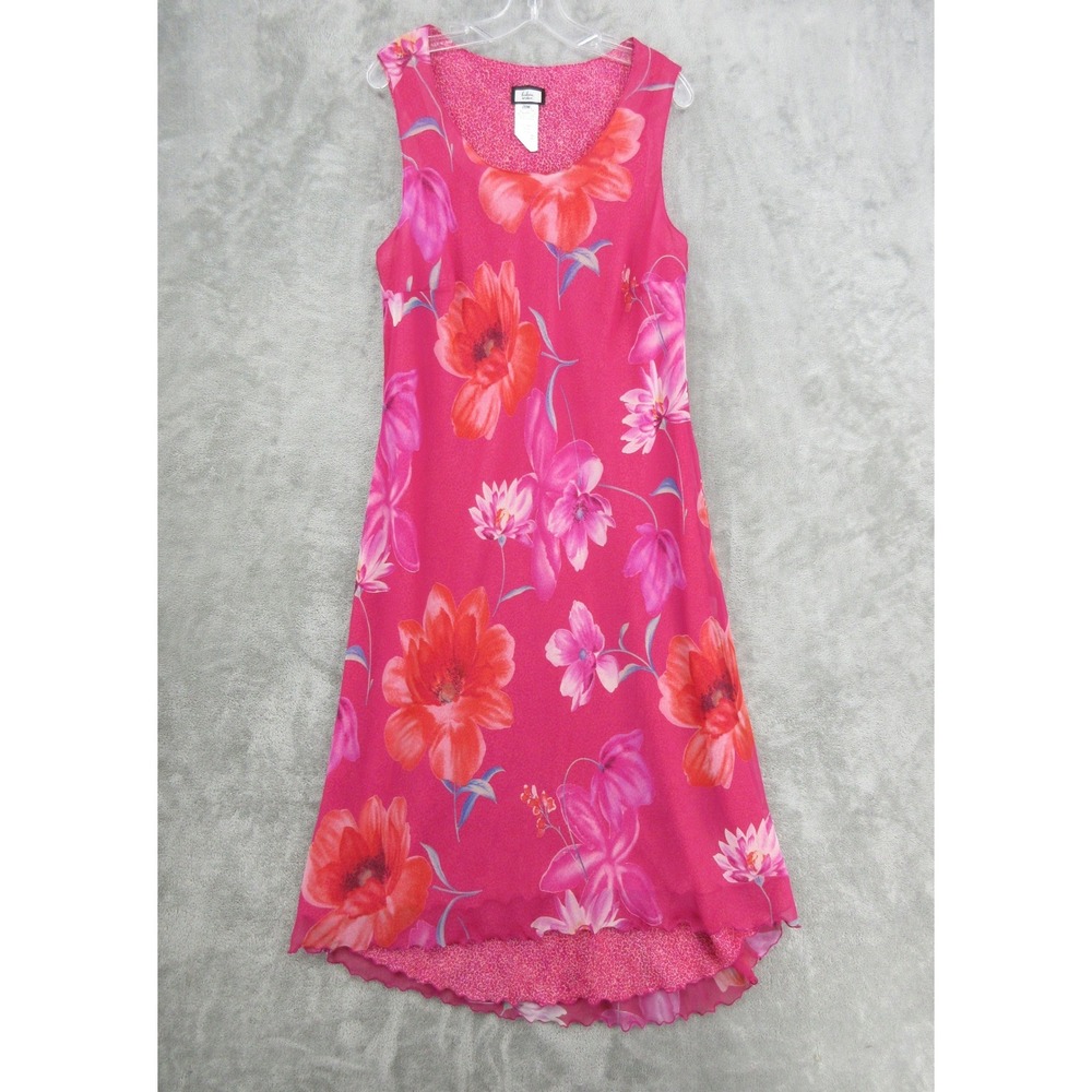 Believe Woman Dress Womens‎ Size 20W Floral Animal Print Chiffon Midi High Low